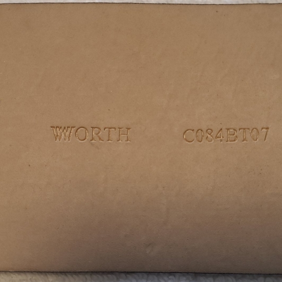 Worth leather pony hair belt gold tone hardware. Size small. - Picture 10 of 11